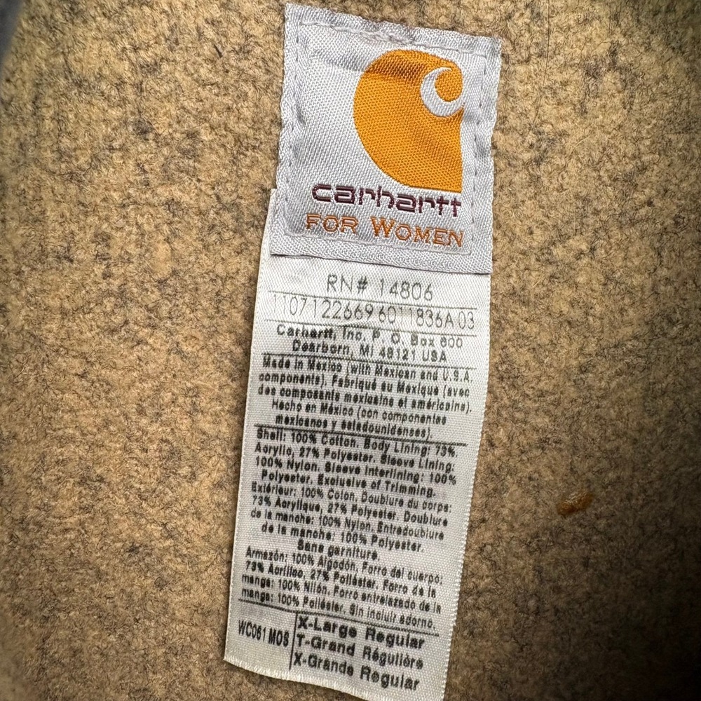 Carhartt Women Moss Green Sandstone Ridge Coat Sherpa Lined WC061 MOS XL Regular - Picture 2 of 7